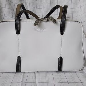 Mondani New York White and Espresso Handbag